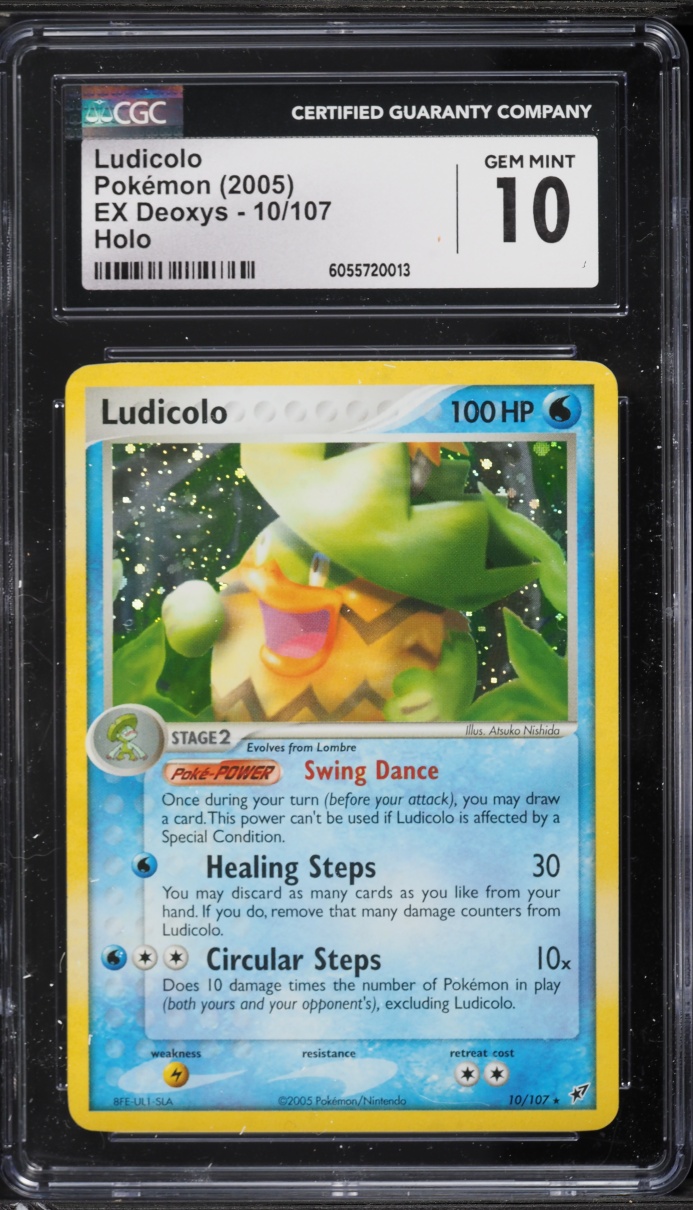 2005 Pokemon EX Deoxys Holo Ludicolo #10 CGC 10 GEM MINT