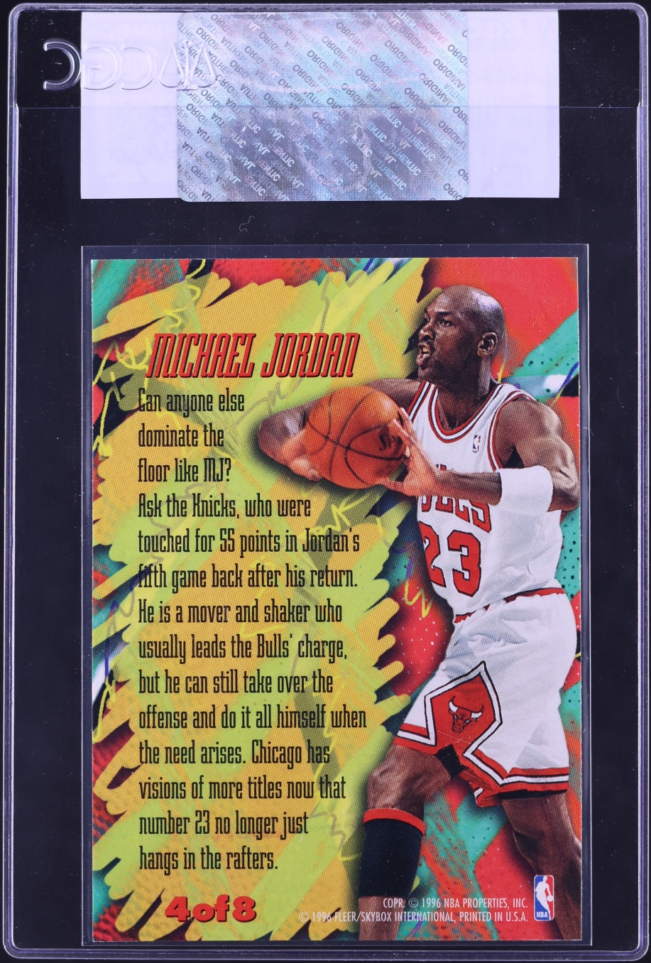 1995 Metal Scoring Magnets Michael Jordan #4 CGC AUTH