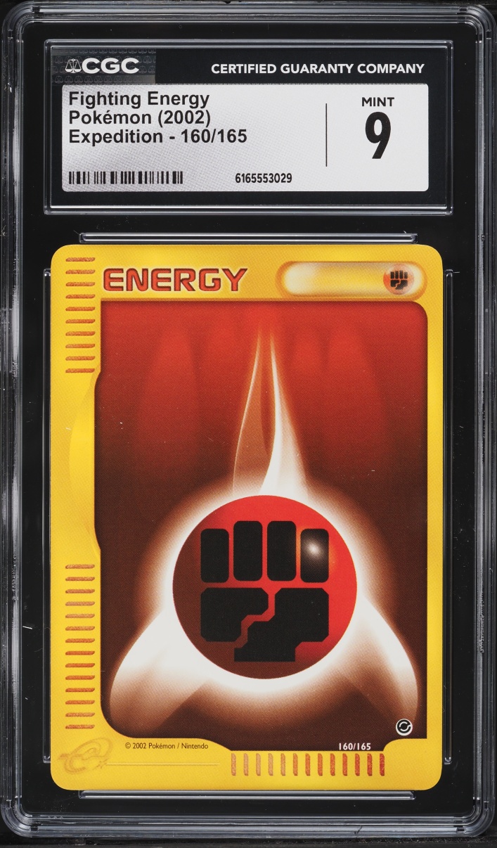 2002 Pokemon Expedition Fighting Energy #160 CGC 9 Mint