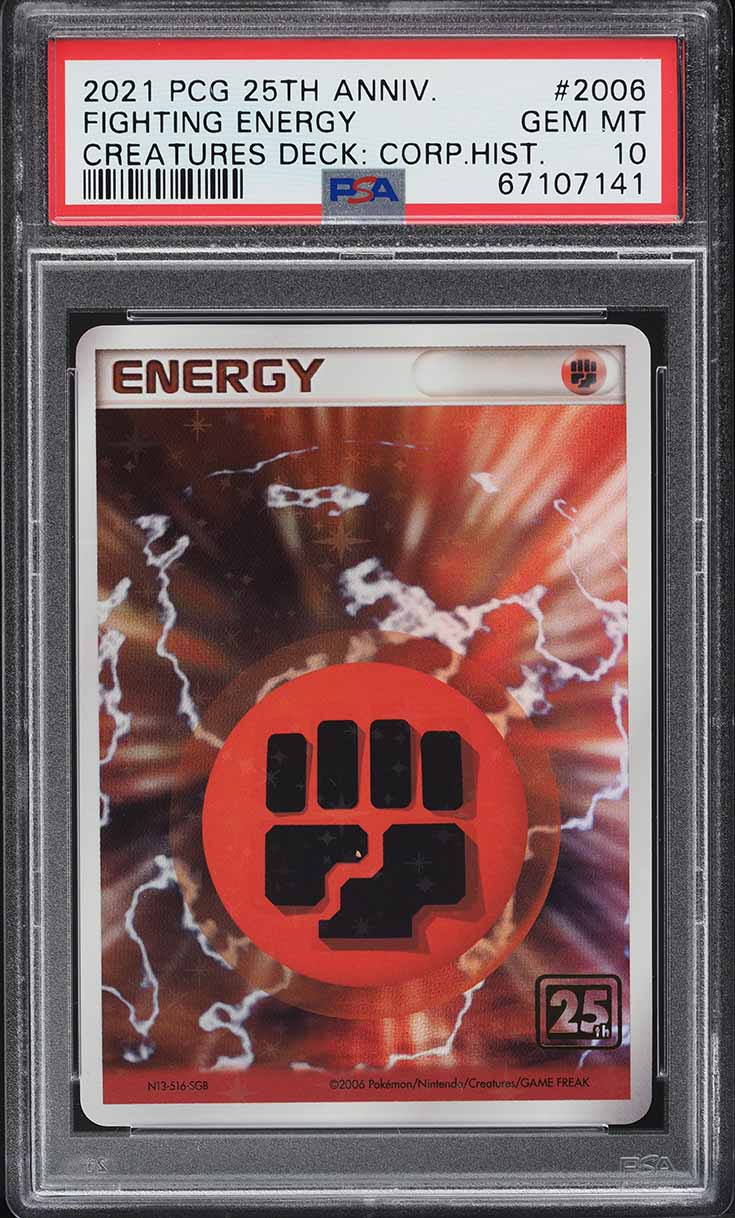 2021 Pokemon Japanese Creatures Deck Corporate History Fighting Energy PSA 10