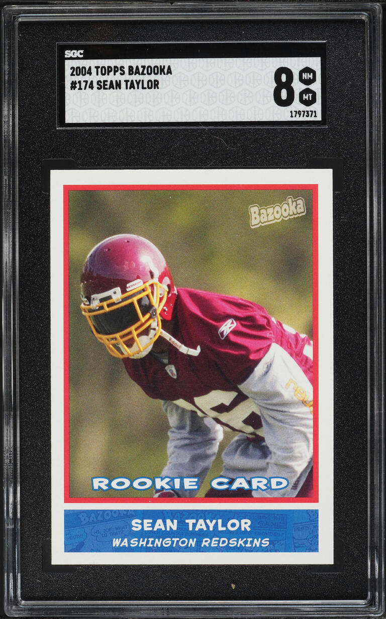 2004 Topps Bazooka Sean Taylor ROOKIE #174 SGC 8 NM-MT