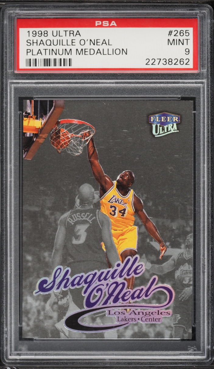 1998 Ultra Platinum Medallion Shaquille O'Neal /99 #93 PSA 9 MINT