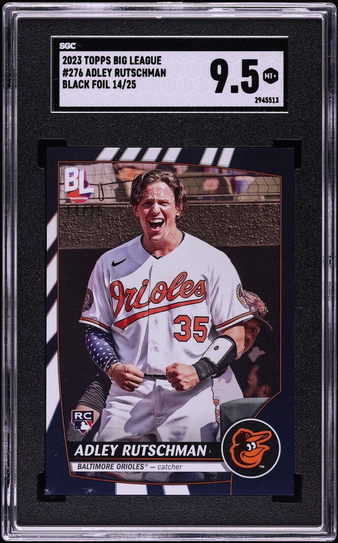 2023 Topps Big League Black Foil Adley Rutschman ROOKIE /25 #276 SGC 9.5 MINT+
