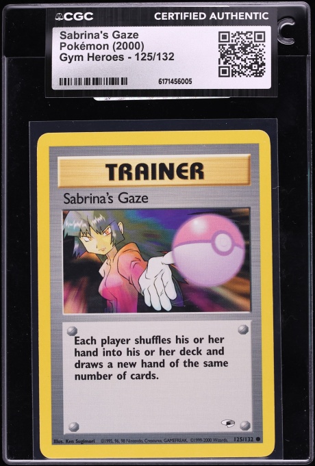 2000 Pokemon Gym Heroes Sabrina's Gaze #125 CGC AUTH