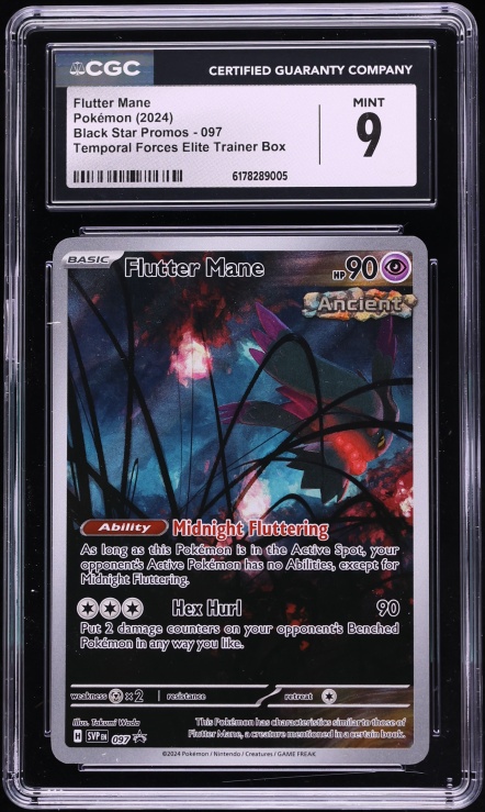2024 Pokemon Scarlet & Violet Promo Temporal Forces ETB Full Art Flutter Mane #97 CGC 9 MINT