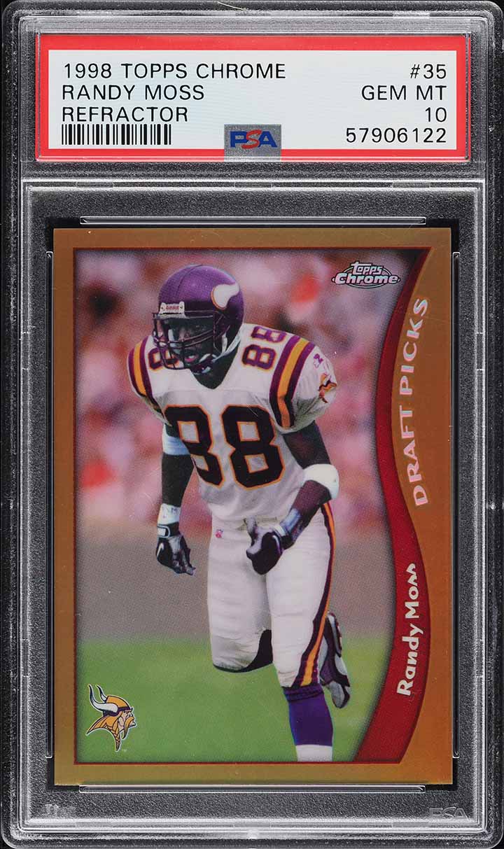 1998 Ultra Caught In The Draft Randy Moss ROOKIE #8 CSG 9 MINT on
