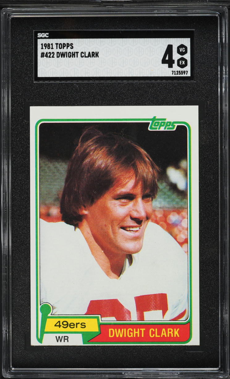 1981 Topps Football Dwight Clark ROOKIE #422 SGC 4 VGEX