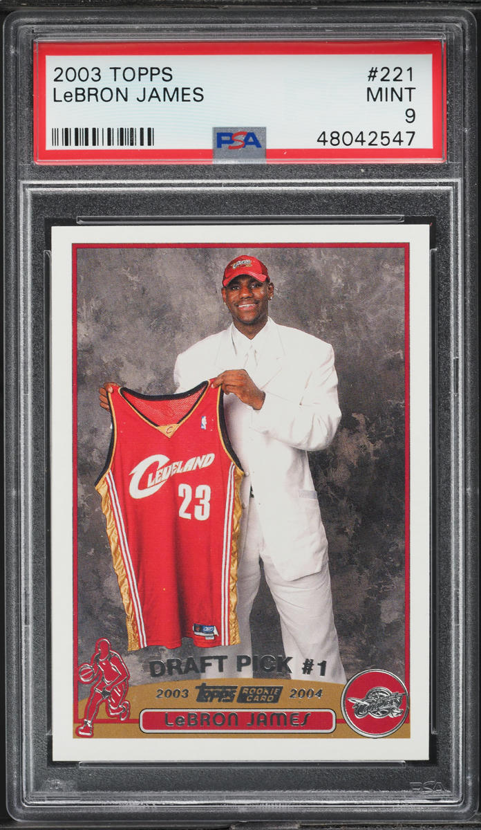 2003 Topps Basketball LeBron James ROOKIE #221 PSA 9 MINT - Main Image