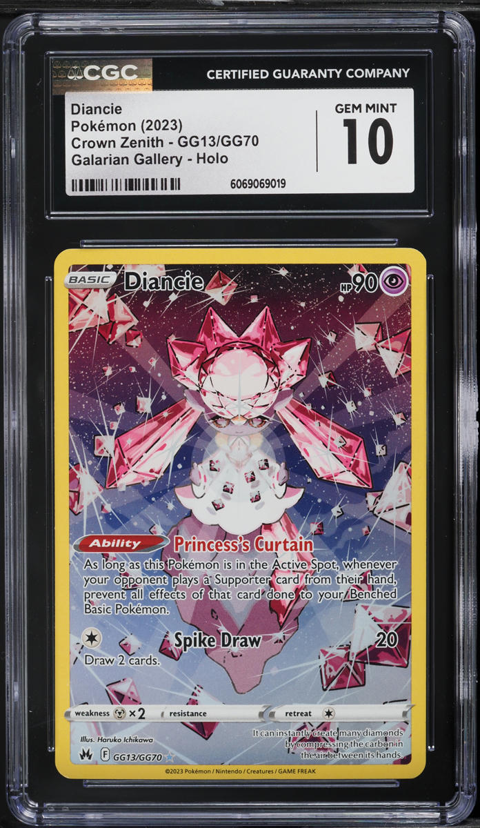 2023 Pokemon Sword & Shield Crown Zenith Full Art Diancie #GG13 CGC 10 GEM MINT