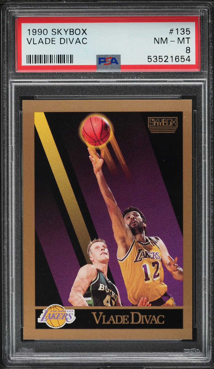 1990 Skybox Basketball Vlade Divac ROOKIE #135 PSA 8 NM-MT
