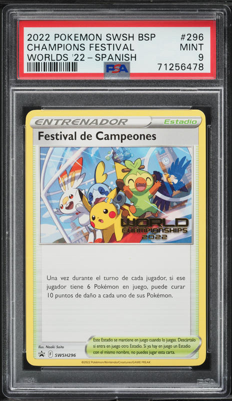 2022 Pokemon Italian SWSH Black Star Promo Worlds Champions