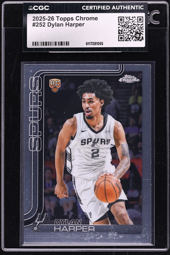 2025 Topps Chrome Dylan Harper ROOKIE #252 CGC AUTH