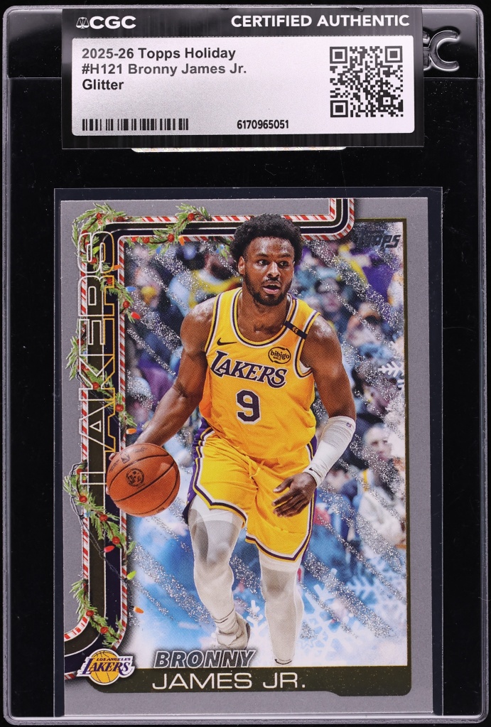 2025 Topps Holiday Glitter Bronny James Jr. #H121 CGC AUTH