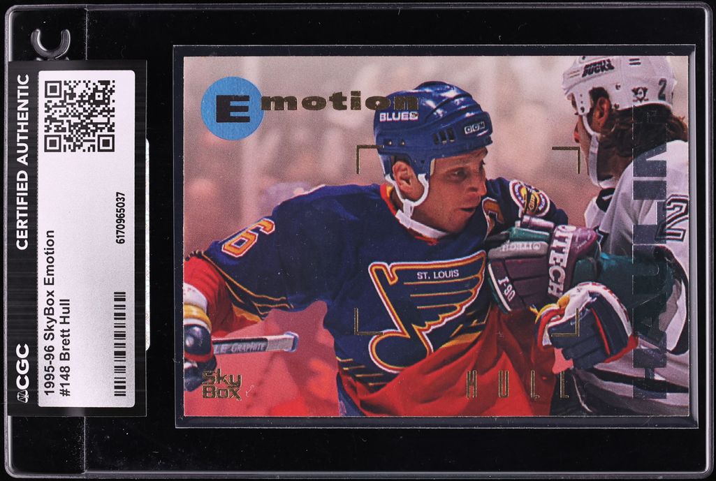 1995 Skybox Emotion Brett Hull #148 CGC AUTH