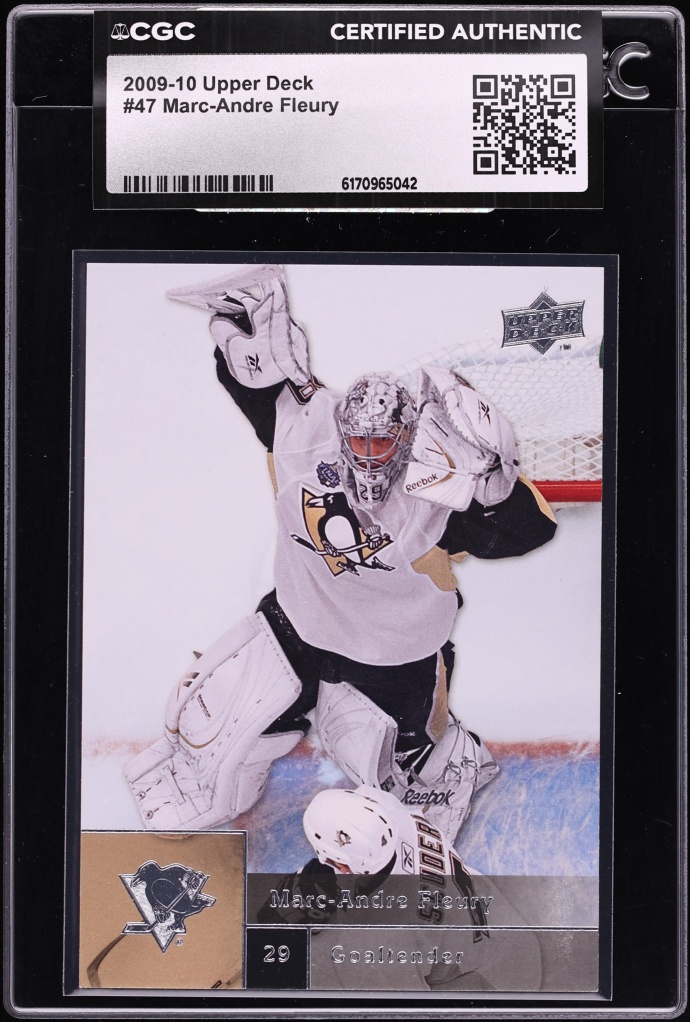 2009 Upper Deck Marc-Andre Fleury #47 CGC AUTH