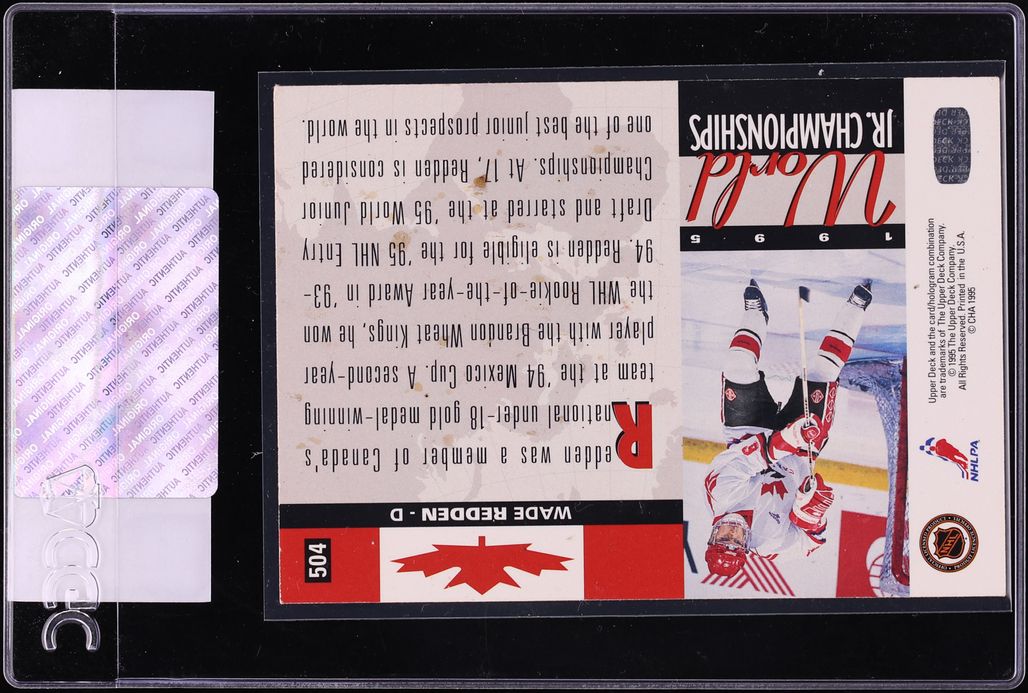 1994 Upper Deck Hockey Wade Redden #504 CGC AUTH