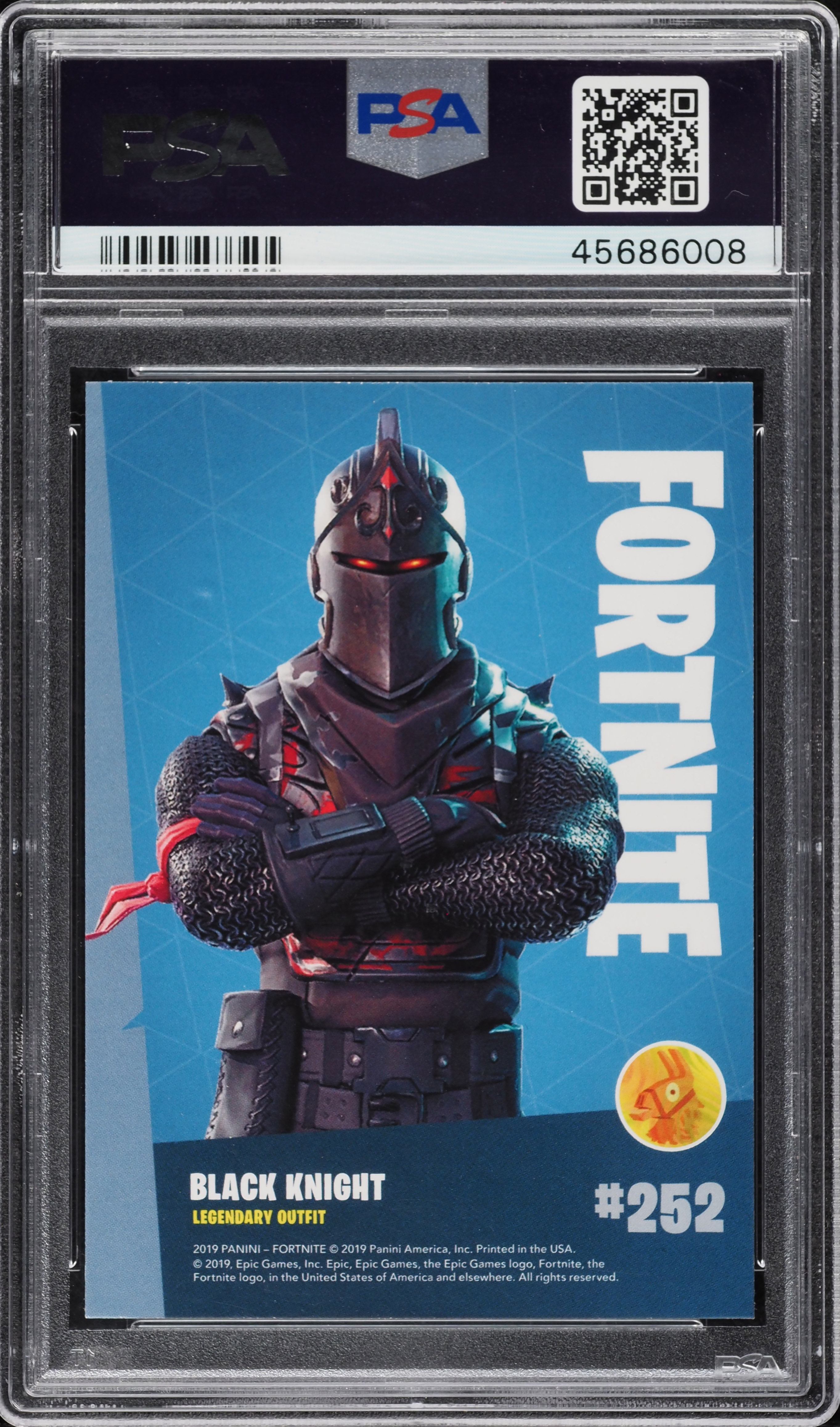 2019 Panini Fortnite Series 1 Crystal Shard Black Knight #252 PSA 10 GEM  MINT on Fanatics Collect