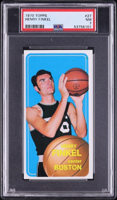 1970 Topps Basketball Henry Finkel #27 PSA 7 NRMT