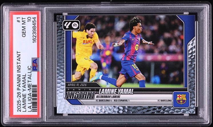 2025 Panini Instant La Liga Metallic Lamine Yamal /5 #1 PSA 10 GEM MINT
