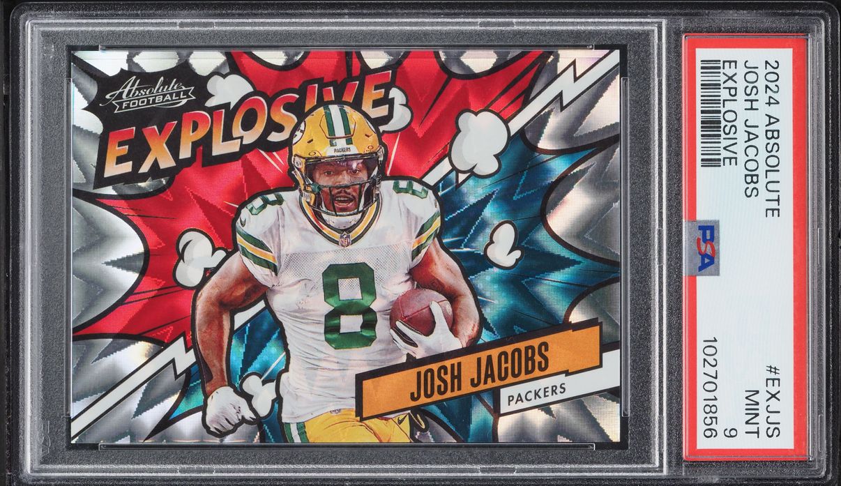 2024 Absolute Explosive Josh Jacobs #EX-JJS PSA 9 MINT