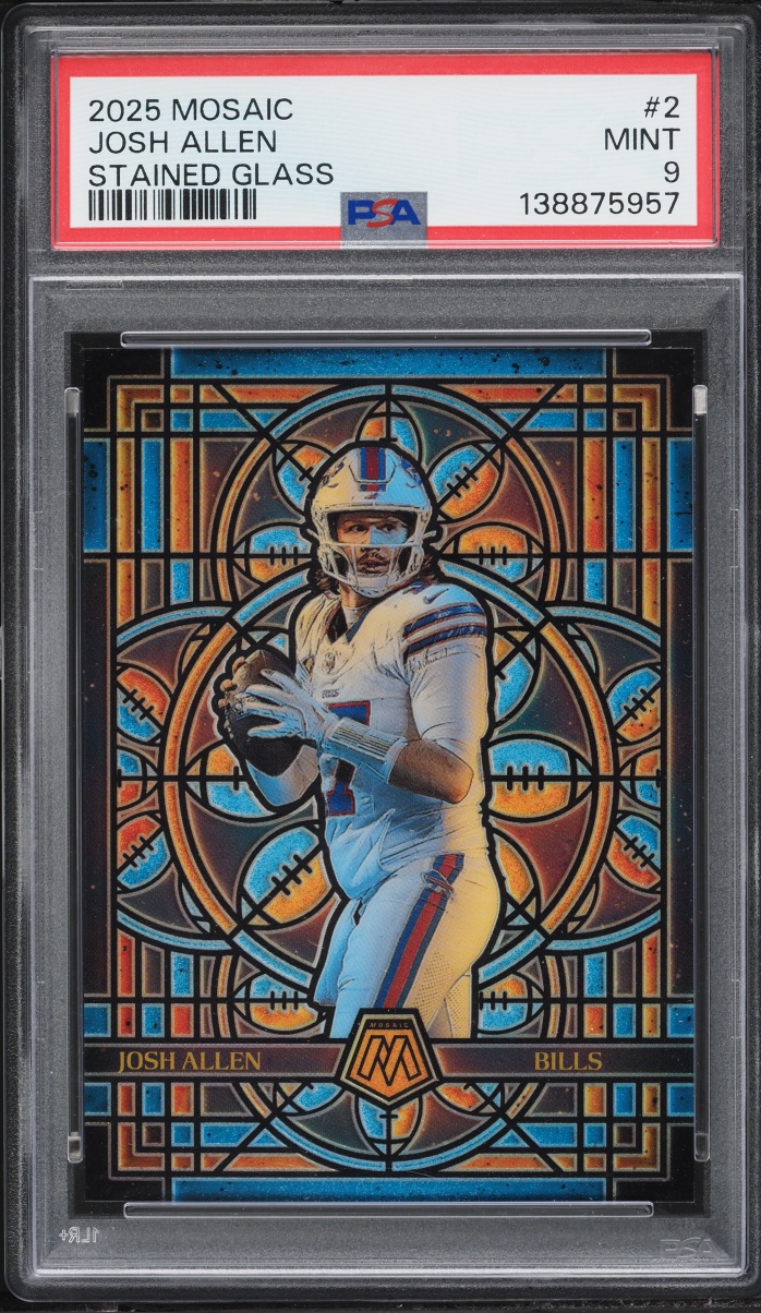 2025 Panini Mosaic Stained Glass Josh Allen #2 PSA 9 MINT
