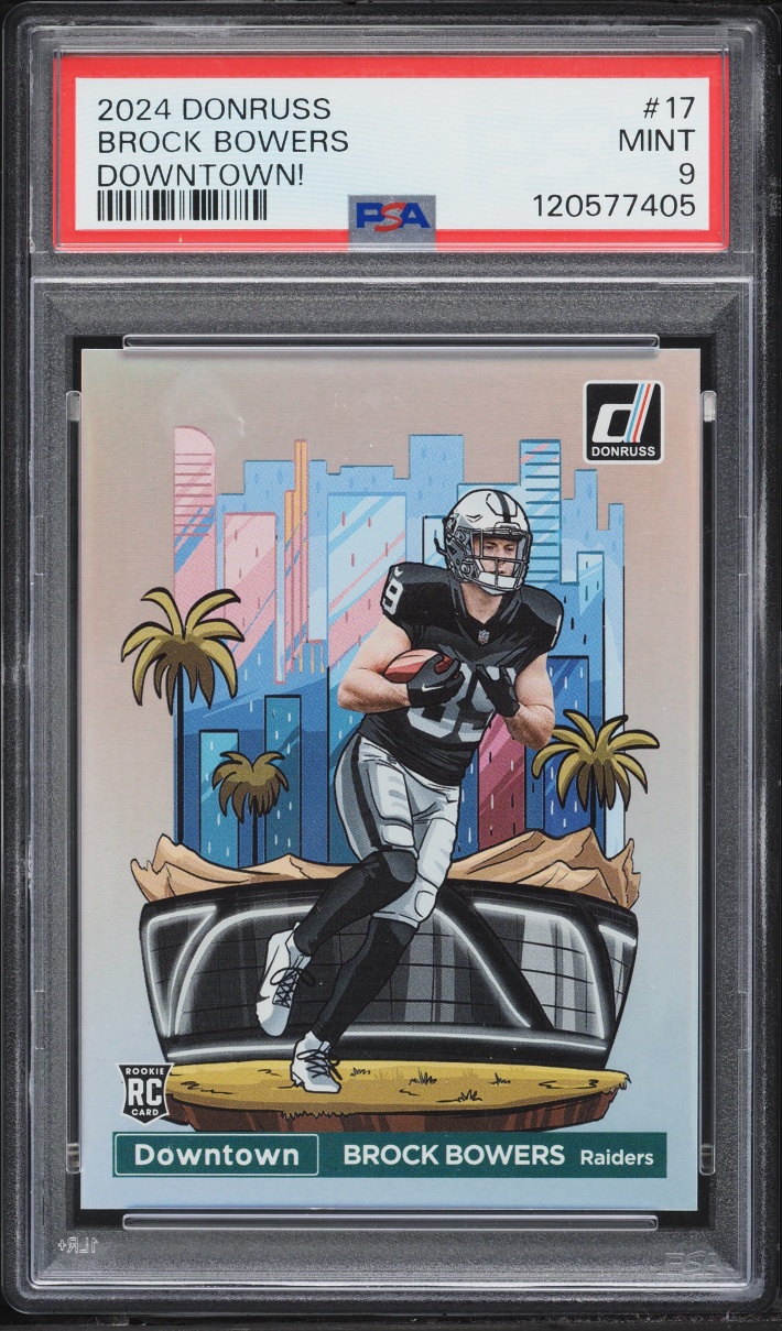 2024 Donruss Downtown Brock Bowers ROOKIE #17 PSA 9 MINT