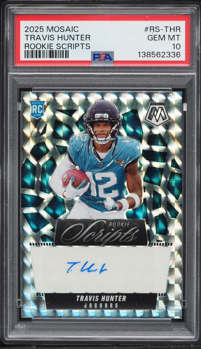 2025 Panini Mosaic Travis Hunter ROOKIE AUTO #RS-THR PSA 10 GEM MINT
