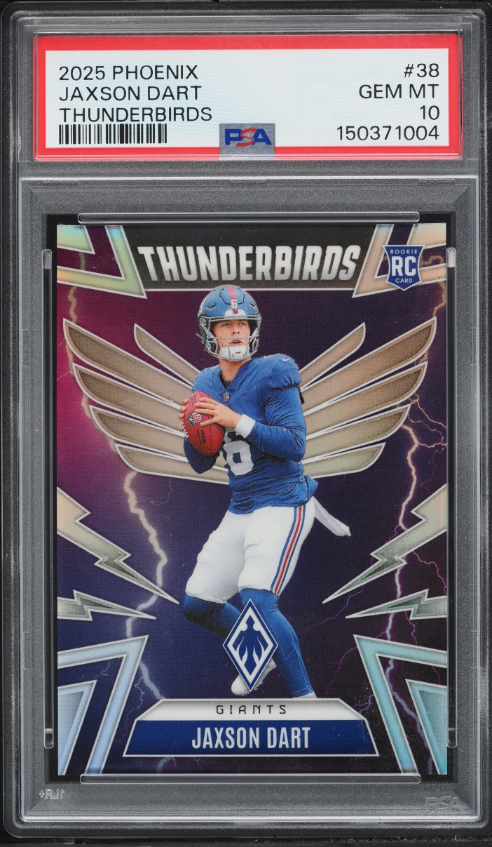 2025 Panini Phoenix Thunderbirds Jaxson Dart ROOKIE #38 PSA 10 GEM MINT