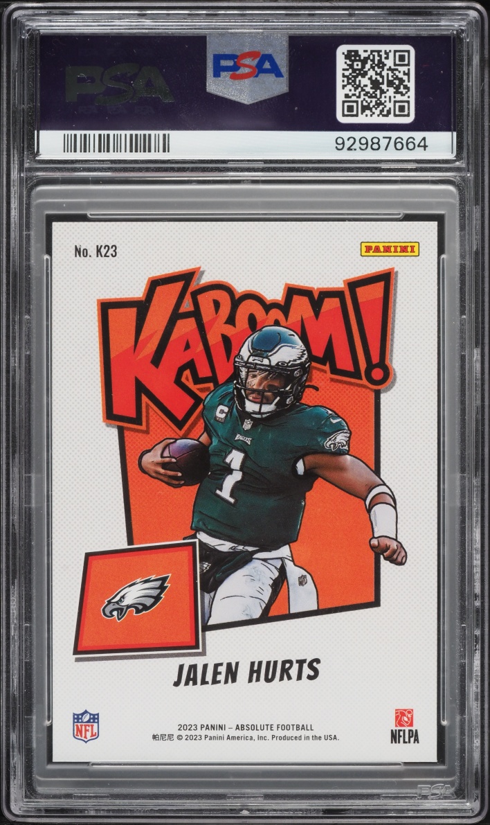 2023 Absolute Kaboom! Vertical Jalen Hurts #K23 PSA 10 GEM MINT
