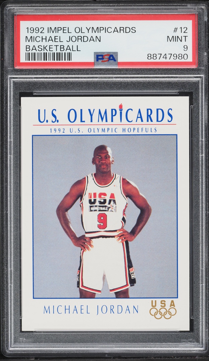 1992 Impel Olympicards Basketball Michael Jordan #12 PSA 9 MINT