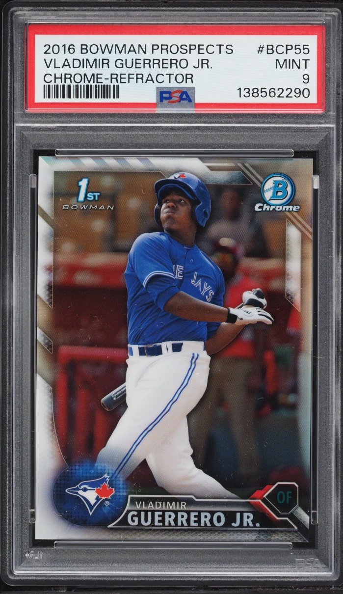 2016 Bowman Chrome Refractor Vladimir Guerrero Jr. PROSPECT /499 #BCP55 PSA 9 MINT