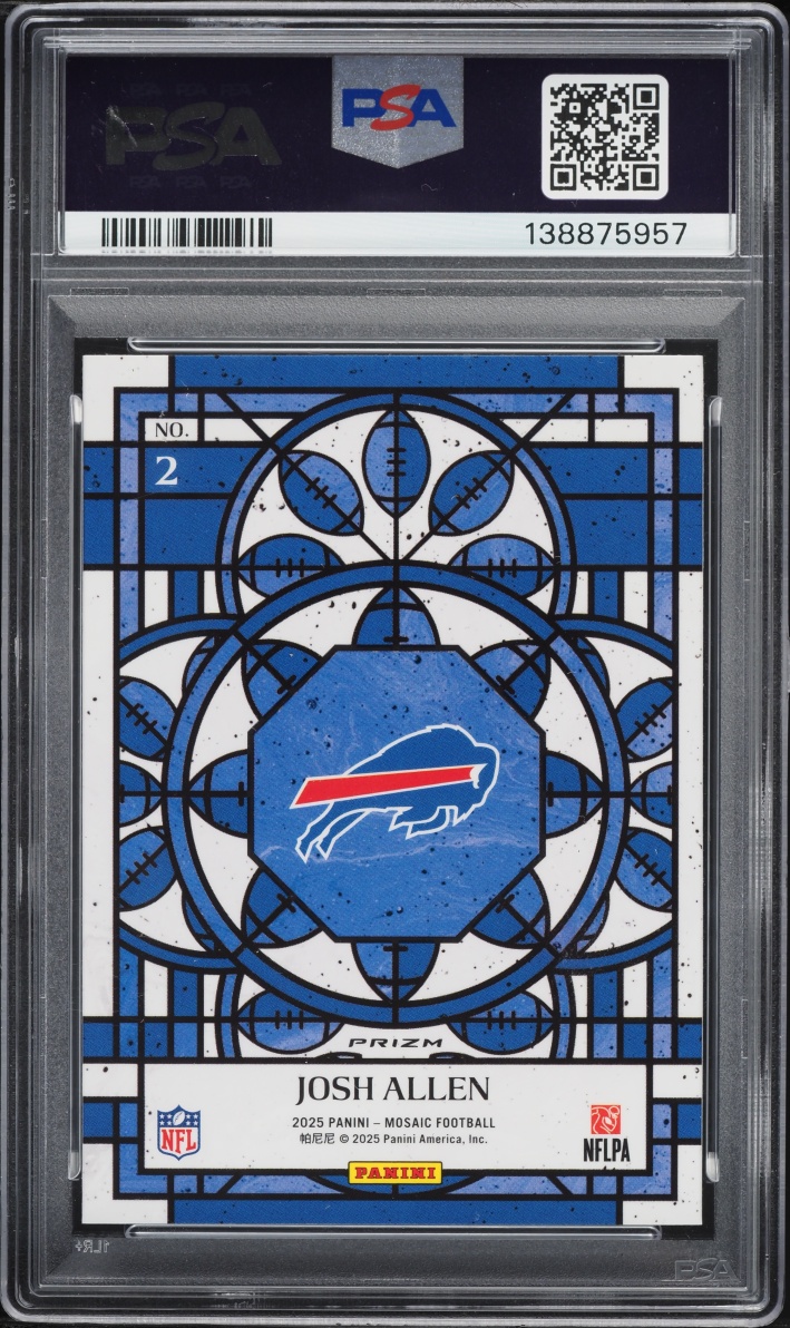 2025 Panini Mosaic Stained Glass Josh Allen #2 PSA 9 MINT