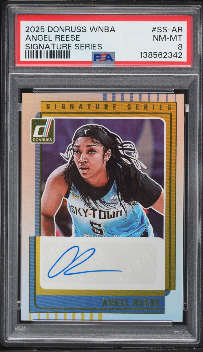 2025 Donruss WNBA Signature Series Angel Reese AUTO #SS-AR PSA 8 NM-MT