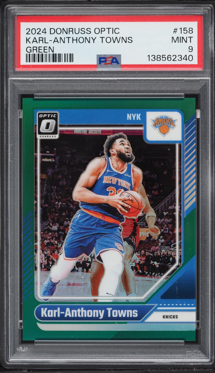 2024 Donruss Optic Green Karl-Anthony Towns /5 #158 PSA 9 MINT