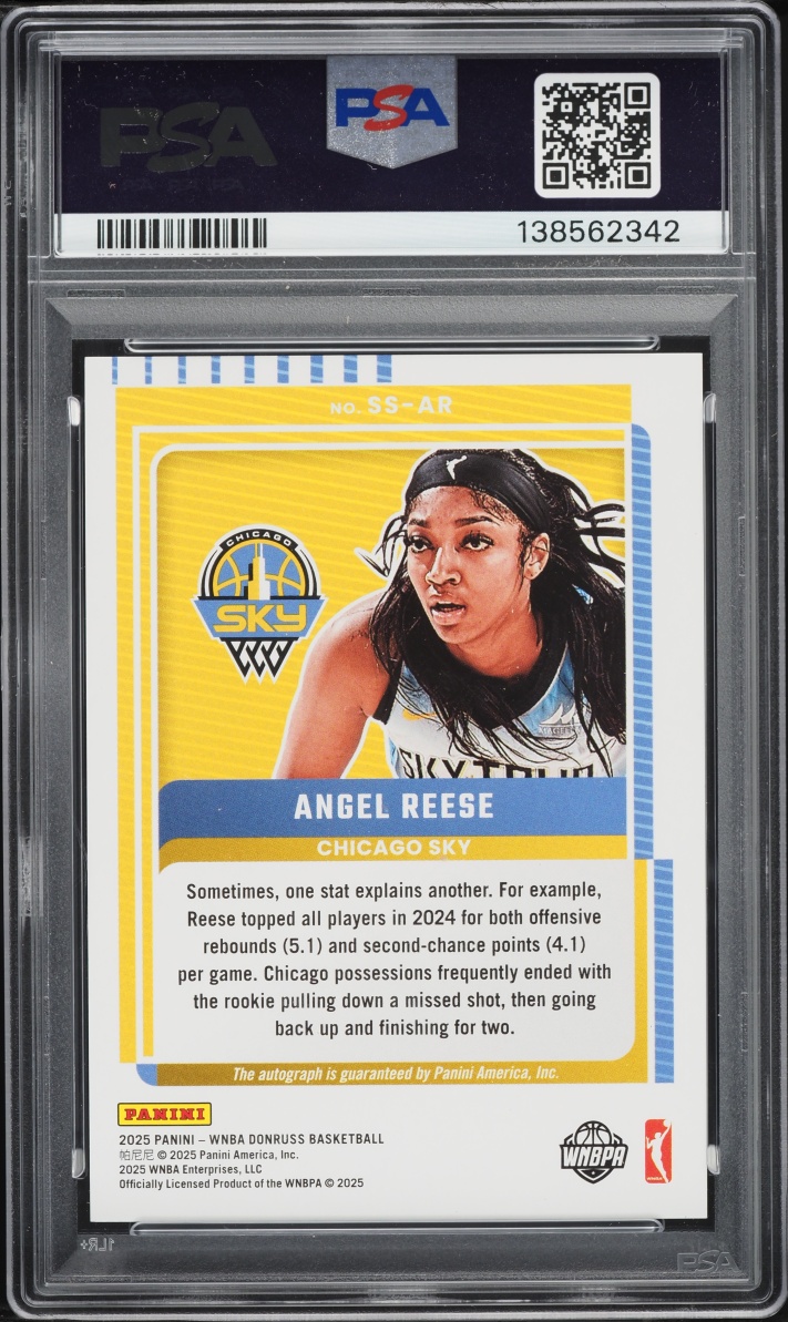 2025 Donruss WNBA Signature Series Angel Reese AUTO #SS-AR PSA 8 NM-MT