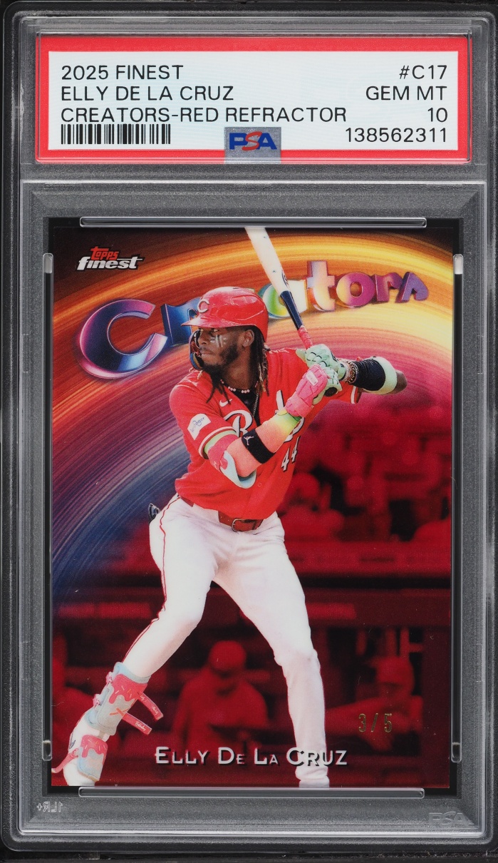 2025 Finest Creators Red Refractor Elly De La Cruz /5 #C-17 PSA 10 GEM MINT