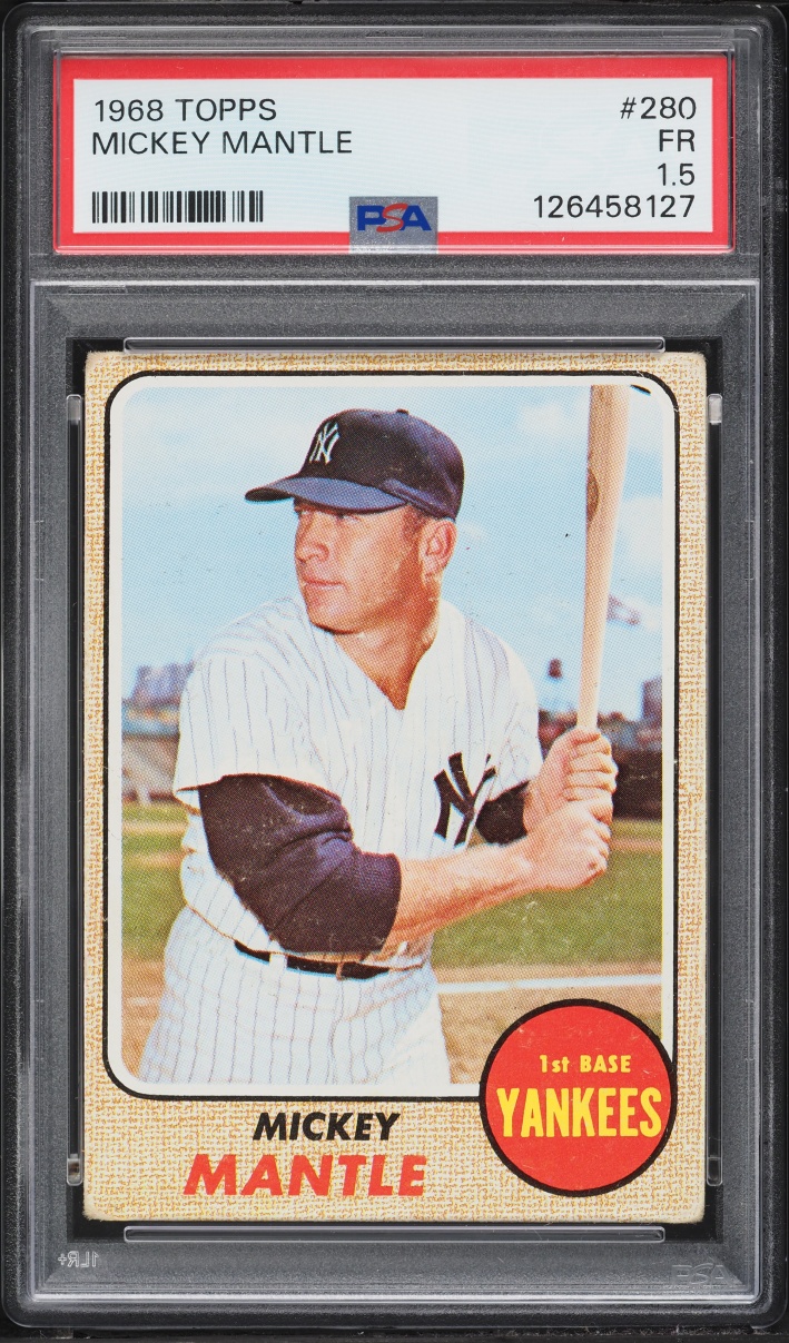 1968 Topps Mickey Mantle #280 PSA 1.5 FR