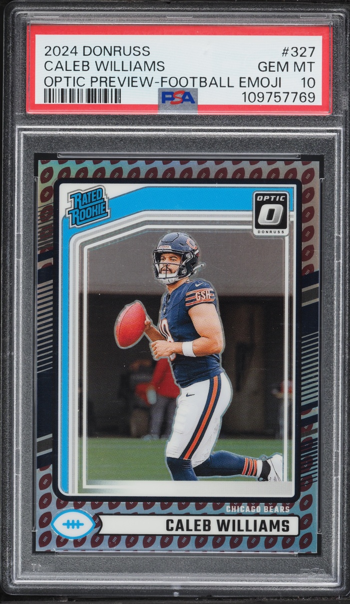 2024 Donruss Optic Preview Emoji Caleb Williams ROOKIE #327 PSA 10 GEM MINT
