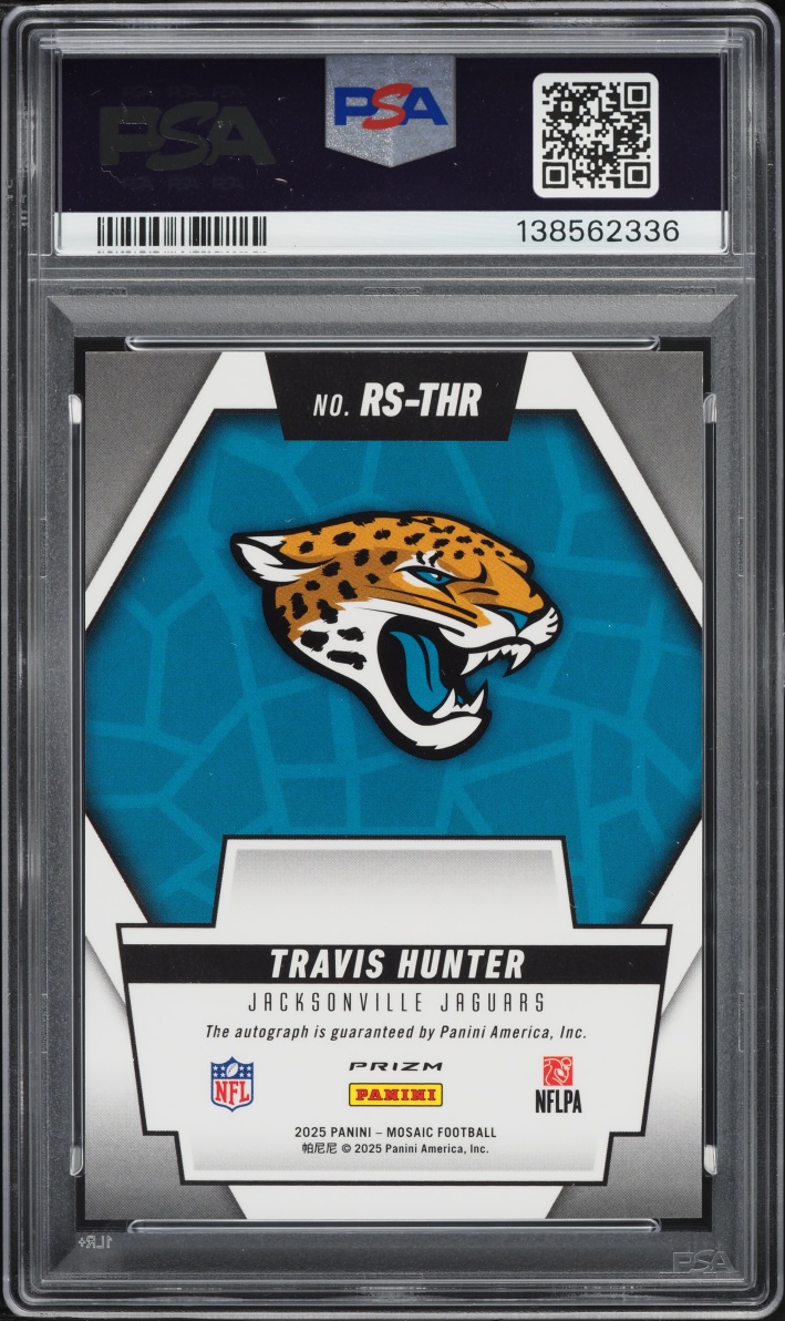 2025 Panini Mosaic Travis Hunter ROOKIE AUTO #RS-THR PSA 10 GEM MINT