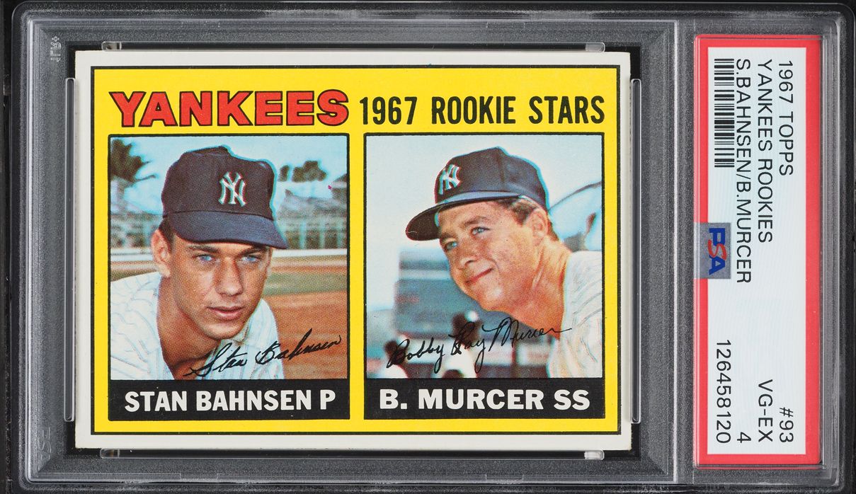 1967 Topps Yankees Rookies #93 PSA 4 VGEX