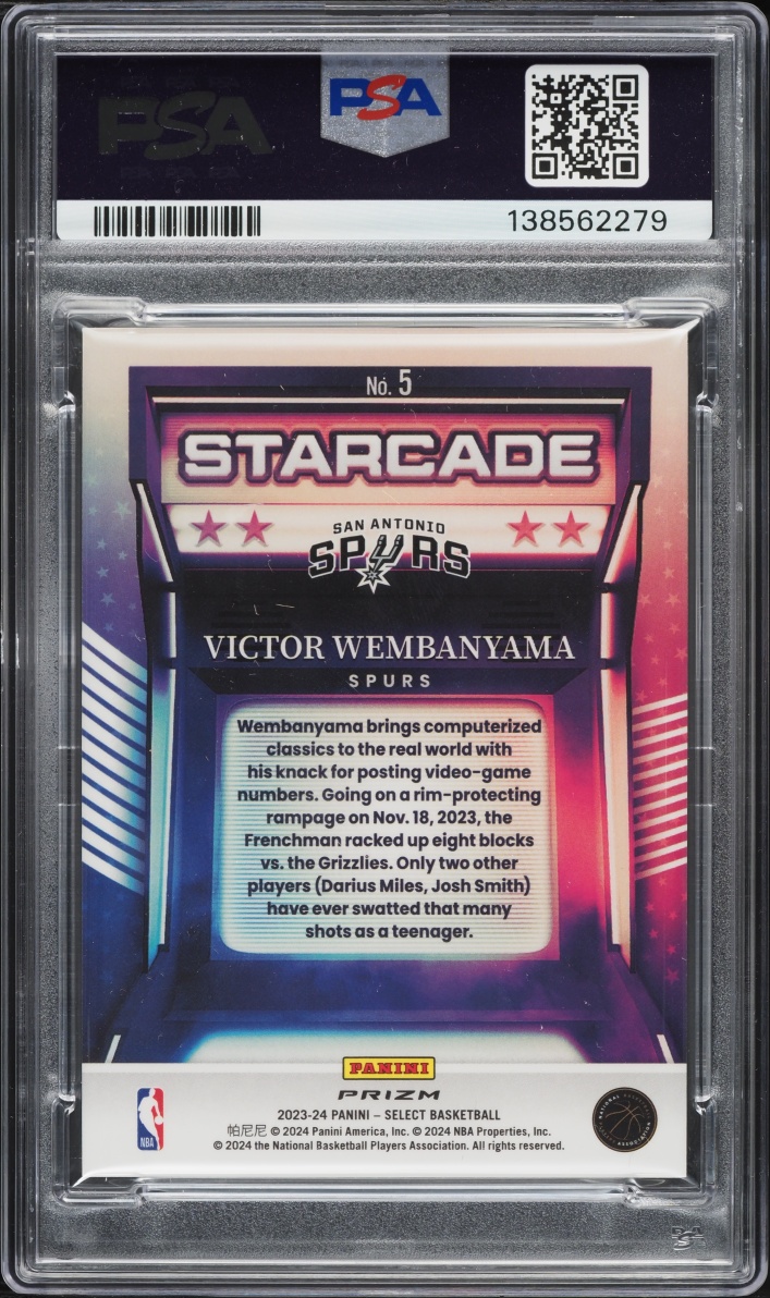 2023 Select Starcade Victor Wembanyama ROOKIE #5 PSA 6 EXMT