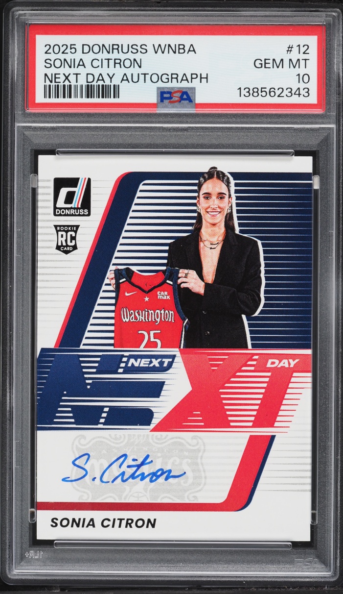 2025 Donruss WNBA Next Day Sonia Citron ROOKIE AUTO #12 PSA 10 GEM MINT
