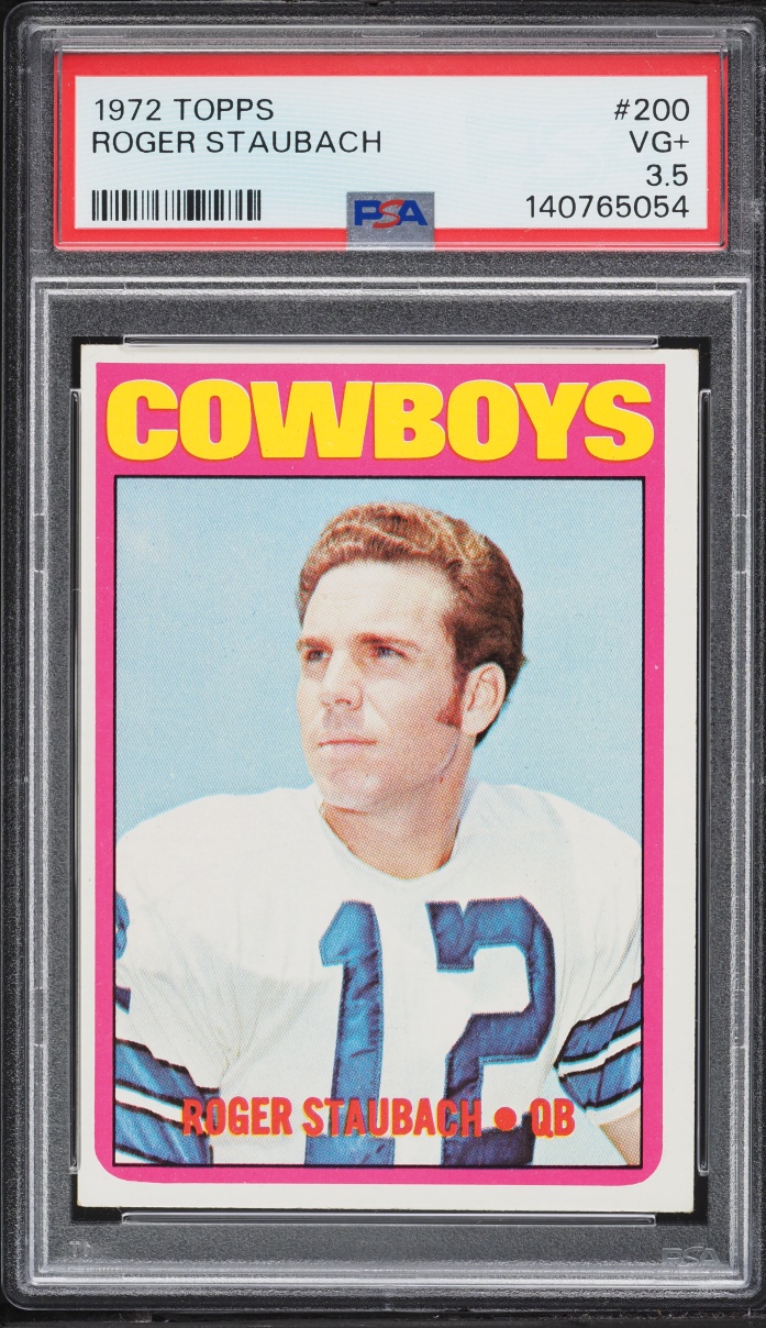 1972 Topps Football Roger Staubach ROOKIE #200 PSA 3.5 VG+