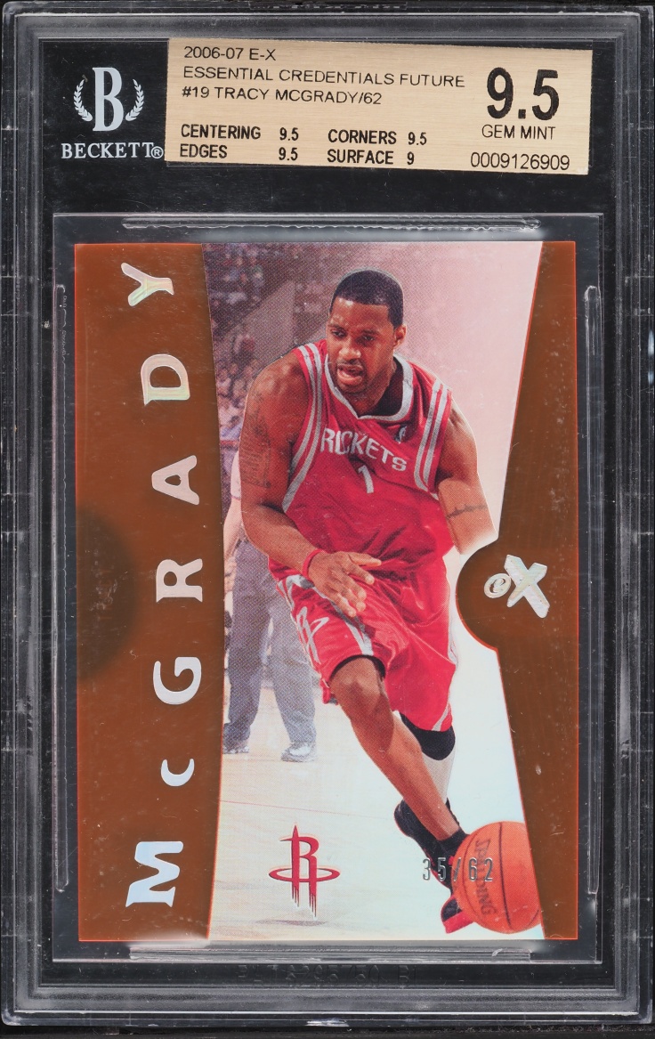 2006 Fleer E-X Essential Credentials Future Tracy McGrady /62 #19 BGS 9.5 GEM MINT