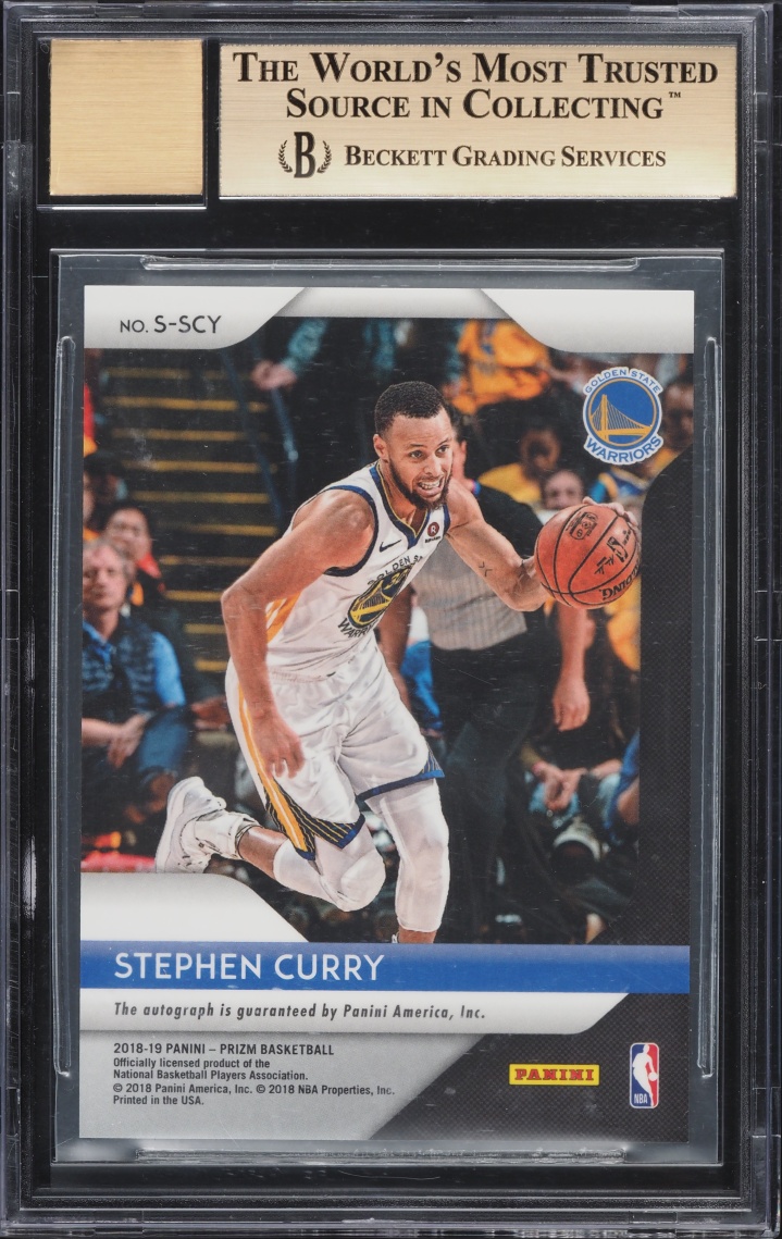 2018 Panini Prizm Stephen Curry AUTO #S-SCY BGS 10 PRISTINE