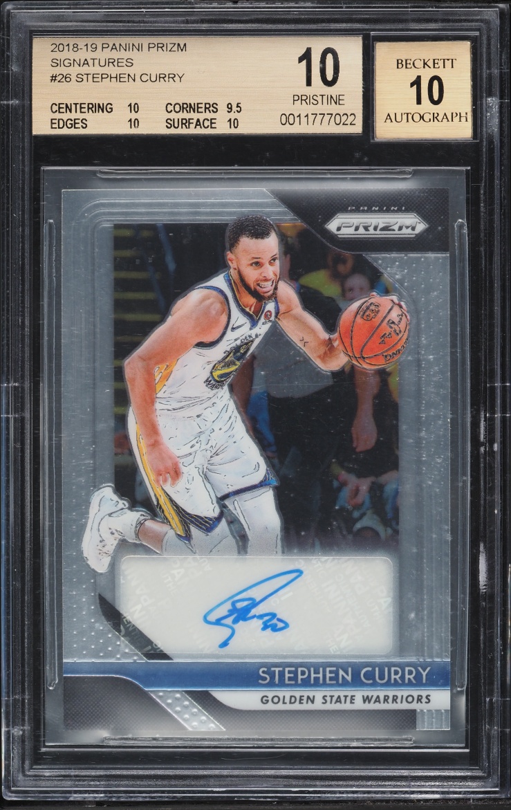 2018 Panini Prizm Stephen Curry AUTO #S-SCY BGS 10 PRISTINE