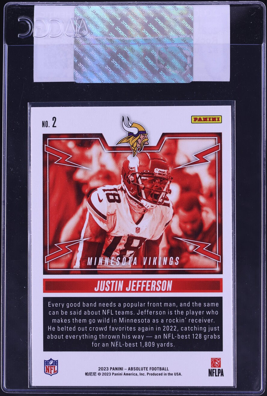 2023 Absolute Rock Out Justin Jefferson #2 CGC AUTH