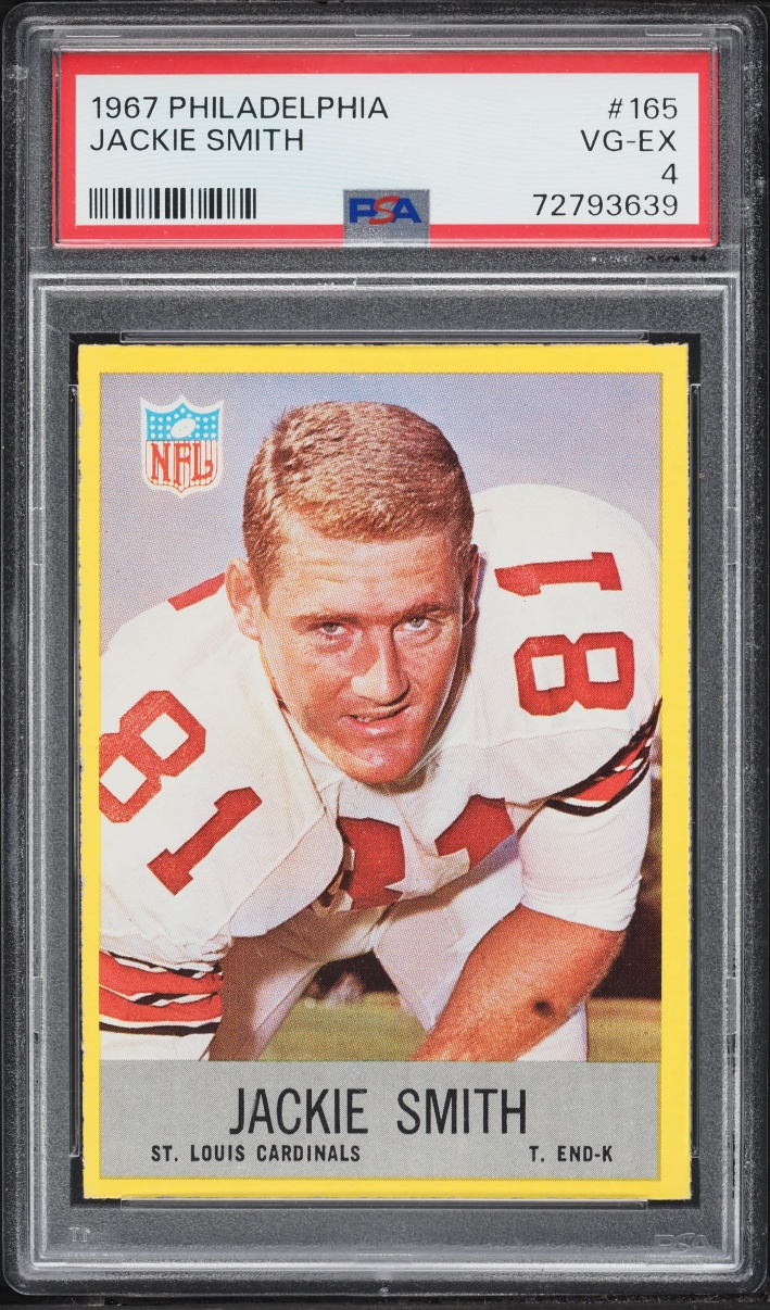 1967 Philadelphia Jackie Smith ROOKIE #165 PSA 4 VGEX
