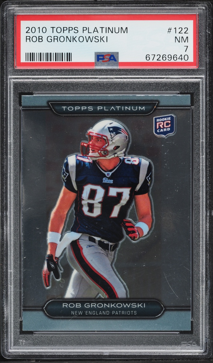 2010 Topps Platinum Rob Gronkowski ROOKIE #122 PSA 7 NRMT