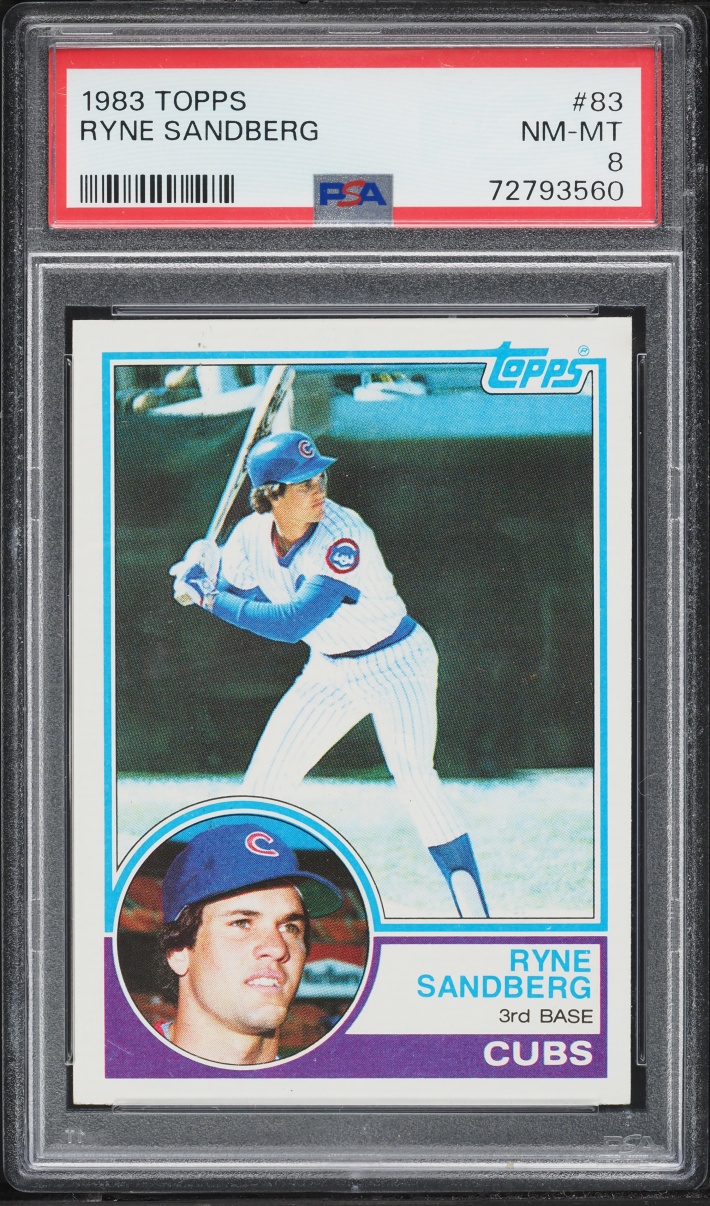 1983 Topps Ryne Sandberg ROOKIE #83 PSA 8 NM-MT